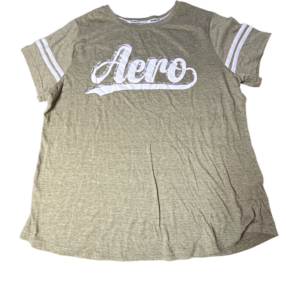 Aeropostale‎ Aero Graphic T-Shirt Short Sleeve Sporty Green 1X